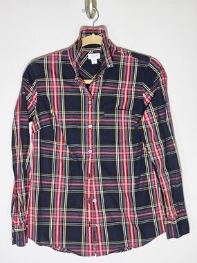 J. Crew Black & Red Plaid Long-Sleeve Button-Down Shirt